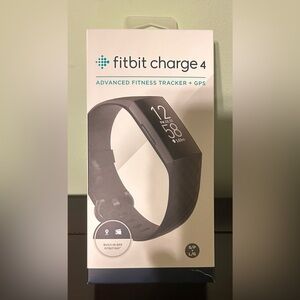 Fitbit Charge 4 Activity Tracker - Black With Box And Charger - Large Band